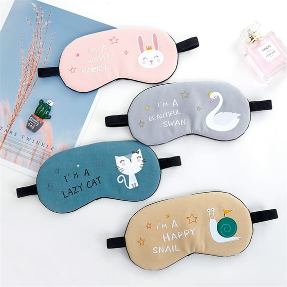 Cartoon Sleeping Eye Mask Cat Sleep Eye Mask Shade Nap Cover Blindfold Padded Shade Cover Travel Relax Aid