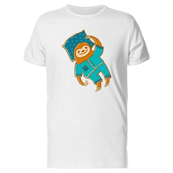 Cartoon Sleepy Sloth T-Shirt Men -Image by Shutterstock, Male Large