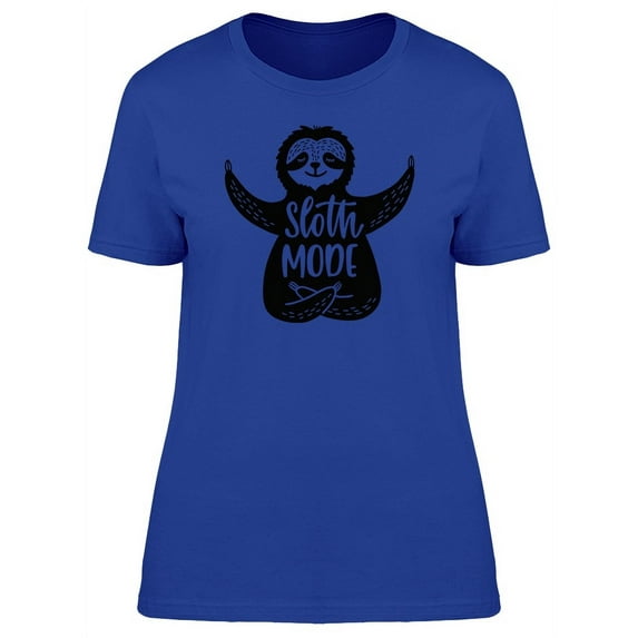 Cartoon Sloth Mode Sketch T-Shirt Women -Image by Shutterstock, Female Small