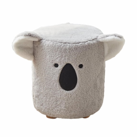 Cartoon Small Footstool Footstools Ottomans for Bedroom Sturdy Room Entryway Gray