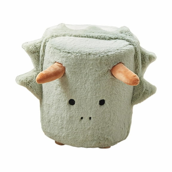 Cartoon Small Footstool Non Slip Stool Compact for Nursery Apartment Bedside Green