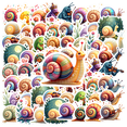 thumbnail image 1 of Cartoon Snail Theme Stickers, Waterproof Snail Theme Sticker for Water Bottle Laptop Phone Cases Planner Skateboard Luggage Helmet Party Favor Decor, Ideal for Adults Teens Teacher Rewards, 1 of 9