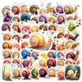 thumbnail image 1 of Cartoon Snail Theme Stickers, Waterproof Snail Theme Sticker for Water Bottle Laptop Phone Cases Planner Skateboard Luggage Helmet Party Favor Decor, Ideal for Adults Teens Teacher Rewards, 1 of 9