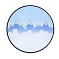 thumbnail image 1 of Cartoon Snowy Mountains Memory Foam Bath Mat 36" Absorbent Rug with Non Slip Base and 4 Bonus Pads, 1 of 6