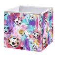 Cartoon Soccer3 Storage Box, Fabric Cube Storage Box, Collapsible
