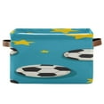 thumbnail image 1 of Cartoon Soccers Balls Stars Square Storage Bins with Handles Collapsible Containing Box 1 Pack, 1 of 9