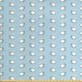 thumbnail image 1 of Ambesonne Cartoon Fabric by the Yard Upholstery, Counting Sheep Pattern Art, 3 Yards, Pale Blue White, 1 of 4
