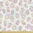 Cartoon Sofa Upholstery Fabric by the Yard, Pastel Colorful Marshmallow ...