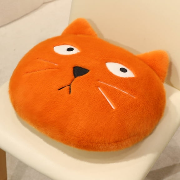 Cartoon Soft Cat Cushion Plush Toy Stuffed Animal Orange Feline Plushie Decorative Accent For Home Office Bedroom Decor Or Gift