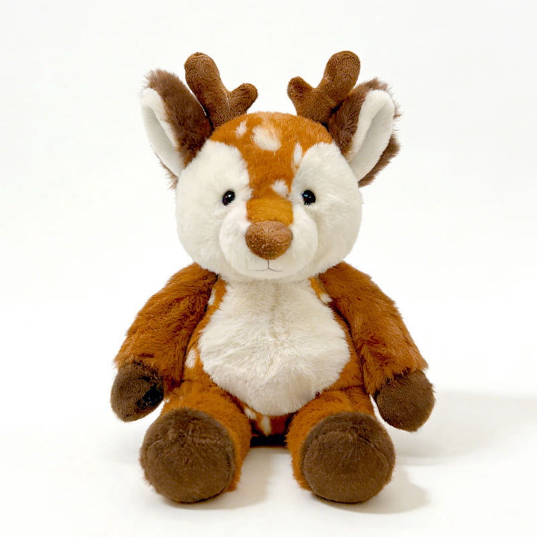 Cartoon Soft Deer Stuffed Animal Doll - 9.1in Plum Blossom Deer Plush ...