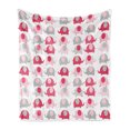 thumbnail image 1 of Cartoon Soft Flannel Fleece Throw Blanket, Vibrant Colored Abstract Elephants Polka Dots Chevron Motifs, Cozy Plush for Indoor and Outdoor Use, 70" x 90", Dark Coral Pale Pink, by Ambesonne, 1 of 6