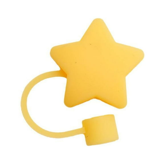 Cartoon Soft Rubber Dustproof Straw Cap Reusable Drinking Straw Hot P1