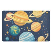 Cartoon Solar System Planet Floor Door Mat Outdoor Indoor for Home Entrance Welcome Mats 32x20