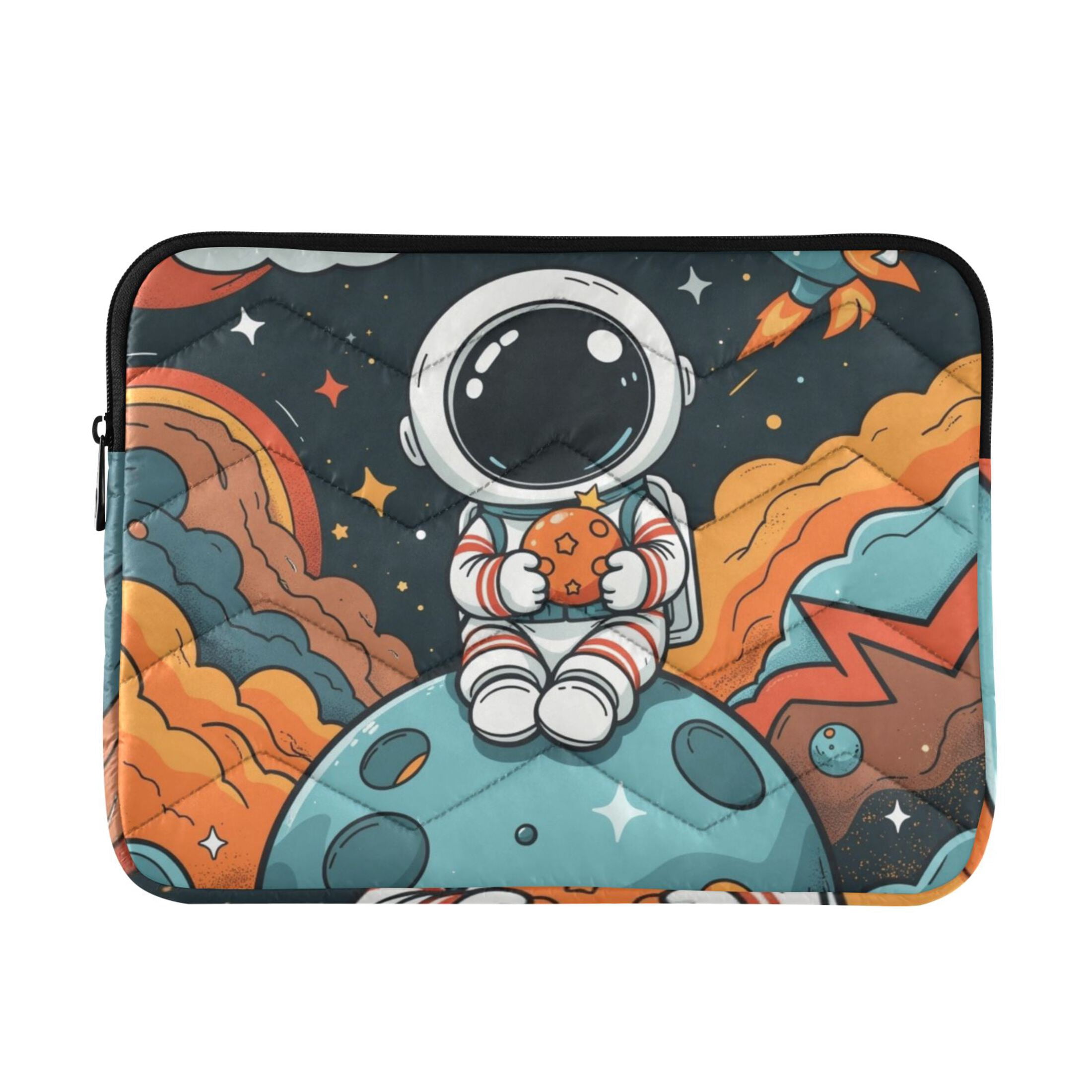 Computer Tech Backpacks Cartoon Space Astronaut Printed Laptop Sleeve 15-16 Inch Computer Bag ...