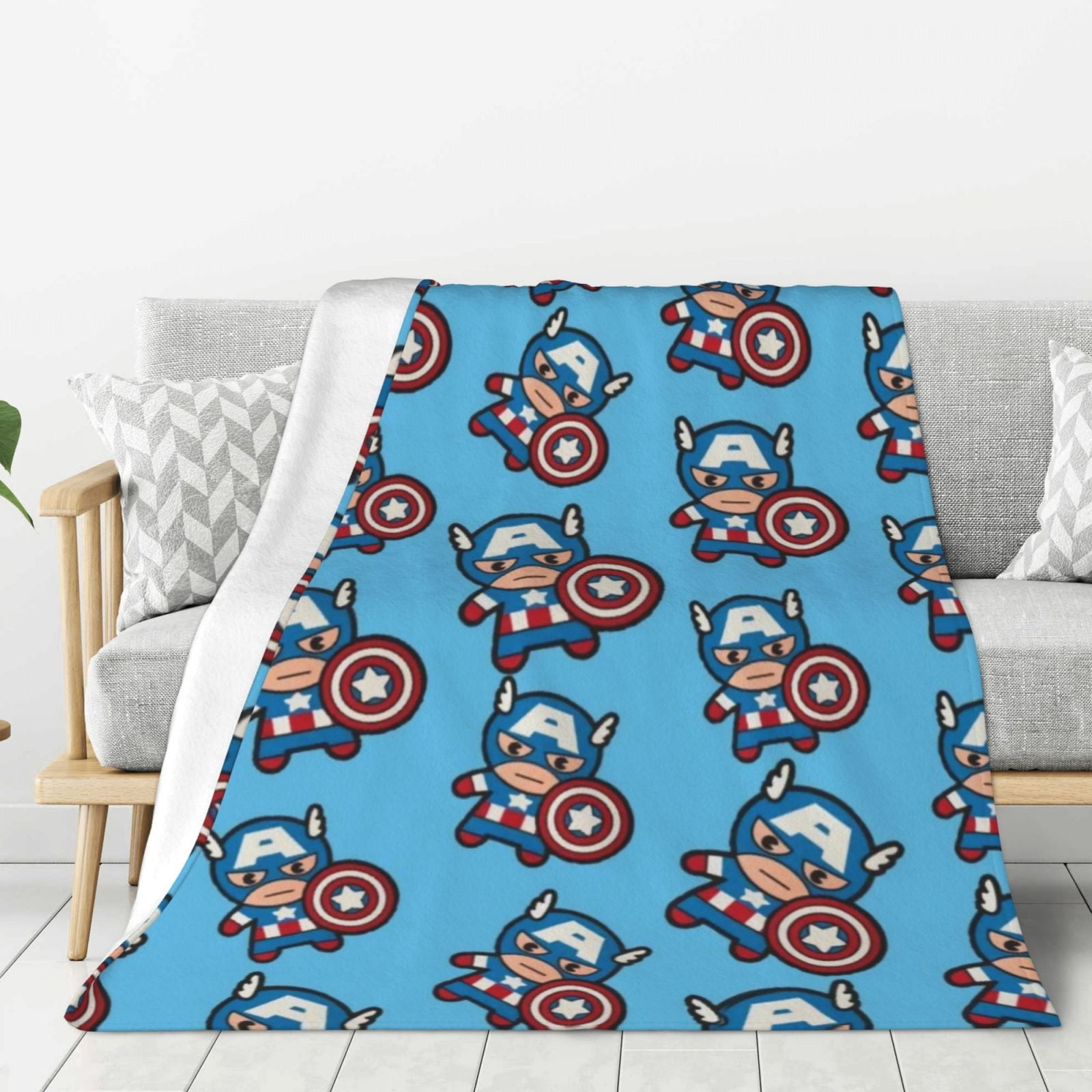 Cartoon SpiderMan Throw Blanket for Couch 80x60 Inches,Picnic Travel