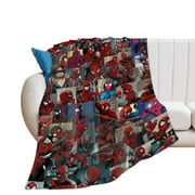 Cartoon Spiderman Blanket for Kids Flannel Throw Blanket Spiderman Merch for Boys Grils