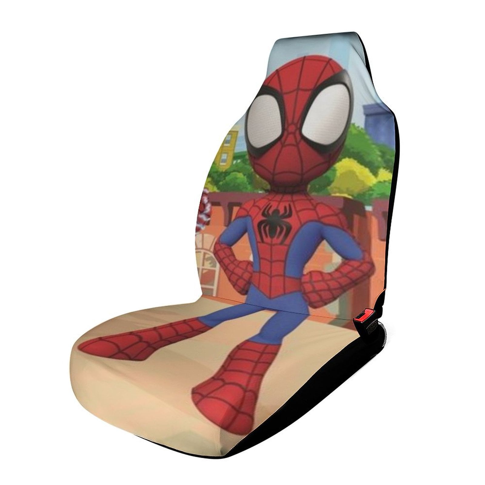 Cartoon Spiderman Car Front Seat Covers 2 Pcs Universal Auto Seat ...