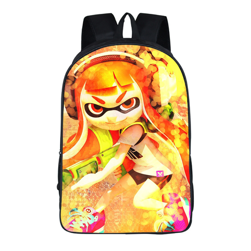 Cartoon Splatoon Splatoon Backpack Large Capacity Outdoor Travel ...