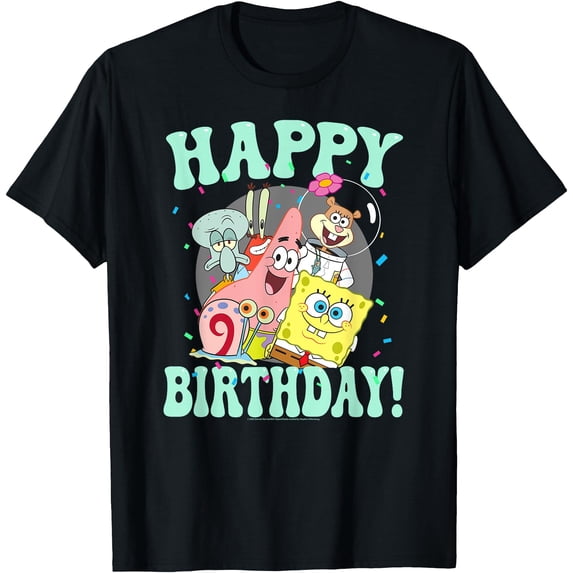 Cartoon Sponge Happy Sandy Patrick Squidward Classic Theme Everyday ...