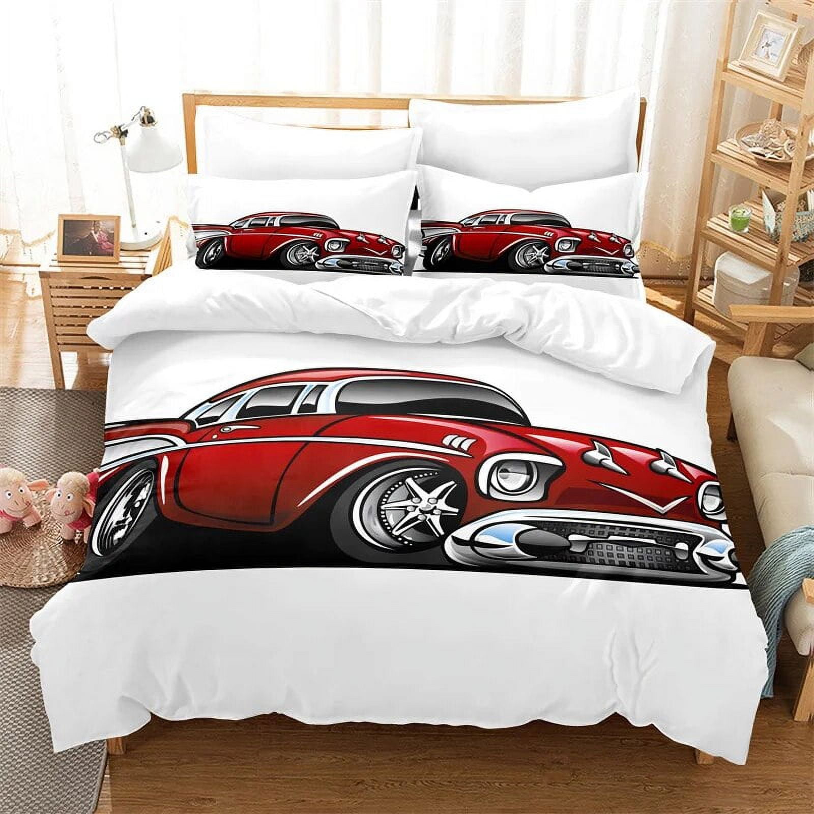 Cartoon Sports Car Bedding Set Duvet Cover Set 3d Bedding Digital