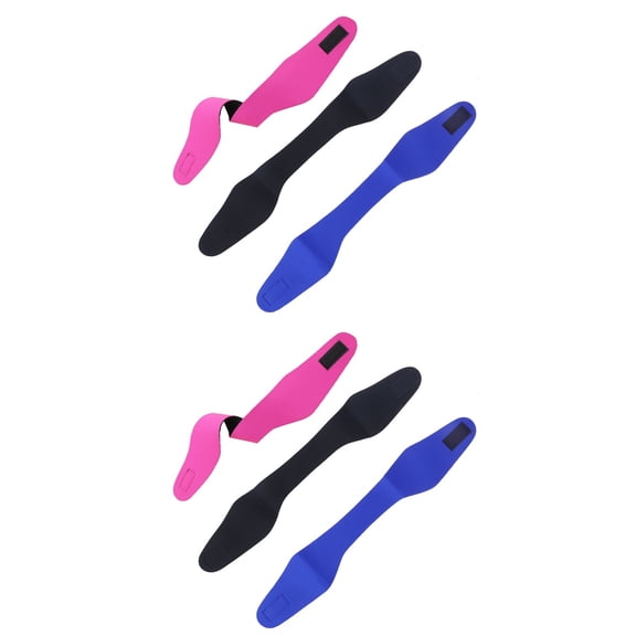 Cartoon Sports Men and Women 6 Pcs Water Proof Hair Ties Headband Silicone Ear Plugs Bib