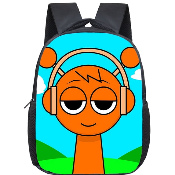 Cartoon Sprunki 12 Inch Backpack School Bags Incredibox Game Schoolbag Backpacks