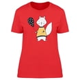 thumbnail image 1 of Cartoon Squirrel With A Balloon T-Shirt Women -Image by Shutterstock, Female XX-Large, 1 of 2