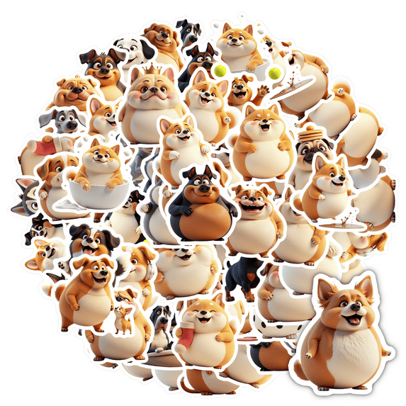 Cartoon Stickers Kids Stickers Toy Cute Animal Stickers Dog Stationery Stickers Funny Stickers for Phone Laptop