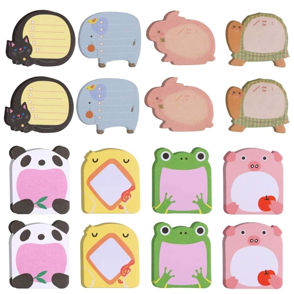 Cartoon Sticky Notes Self Sticky Notes Cute Animals Shaped Sticky Notes ...