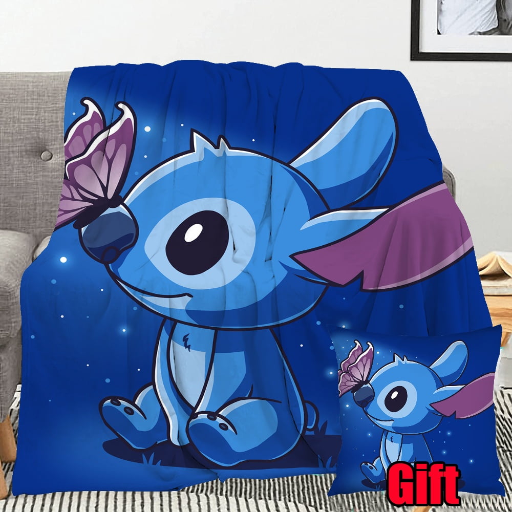 HRTLSS Anime Stitch Blanket for Girls Adults Kids Cartoon Plush Throw  Blankets Room Decor for Bedroom Gifts for Girls Boys Baby Stuff 40x50