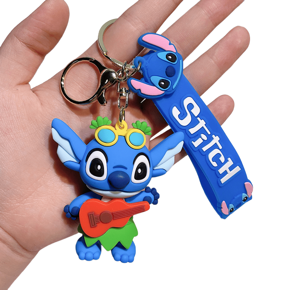 Cartoon Stitch Keychains For Girls Boys, Cute Kawaii Key ring Purse Backpack, Key Chain Accessories Wristlet Key chain Car Charms