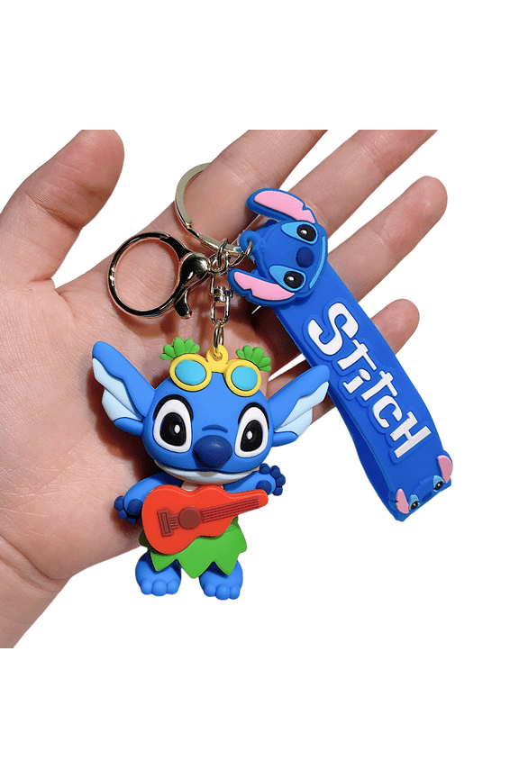 Cartoon Stitch Keychains For Girls Boys, Cute Kawaii Key ring Purse Backpack, Key Chain Accessories Wristlet Key chain Car Charms
