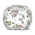 thumbnail image 1 of Cartoon Storage Toy Bag Chair, Pattern of Retro Air Planes Flying in the Sky Clouds Imagination Boys Theme, Stuffed Animal Organizer Washable Bag, Large Size, Multicolor, by Ambesonne, 1 of 3