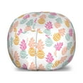 thumbnail image 1 of Cartoon Storage Toy Bag Chair, Pineapple Drawings with Brush Strokes on Plain Backdrop, Stuffed Animal Organizer Washable Bag, Small Size, Apricot Peach, by Ambesonne, 1 of 3