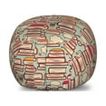 thumbnail image 1 of Cartoon Storage Toy Bag Chair, Stack of Books with Coffee Cups and Eyeglasses Retro Nerdy, Stuffed Animal Organizer Washable Bag, Large Size, Pink Sage Green, by Ambesonne, 1 of 3