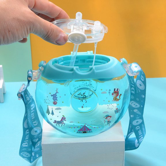 Cartoon Straw Cup - Cute Water Bottle For Kids Unique Shape Water Cup Kawaii Popsicle Water Bottles, By PRYESS