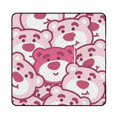 Cartoon Strawberry Bear Picnic Mat Foldable Waterproof and Sandproof