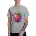 thumbnail image 1 of Cartoon Strawberry Men's T-Shirt Cotton 100% Summer Tops Fashion Casual Cartoon Strawberry Short Sleeves for Men Women Round Collar Top Tees, 1 of 6
