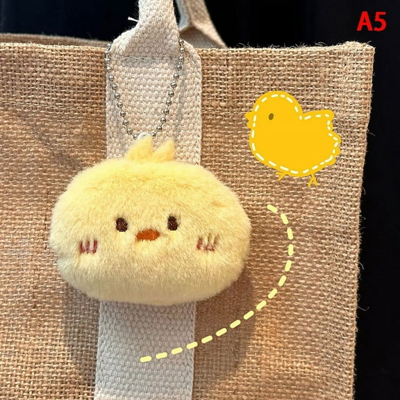 Cartoon Stuffed Plush Keyring Soft Cute Animal Series Rabbit Frog Doll Keychain Backpack Pendant Ornaments Girls Gift