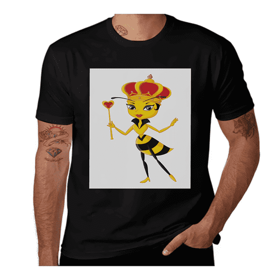 Cartoon Style Bee-Queen Bee-Scarlet-Yellow-Black Casual Streetwea Everyday Tshirt Comfortable Wear tee shirt