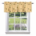 thumbnail image 1 of Cartoon Style Bees Valance Curtain for Windows Yellow Honeycomb Cute Animal and Flowers Rod Pocket Curtain Valances Short Window Treatments Panels for Kitchen Bathroom Laundry Basement 60 x 18 Inch, 1 of 9