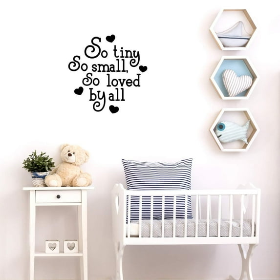 Cartoon Style so tiny so small so loved by all Home Decor Wall Stickers Rooms Decoration Wall Stickers Wallpaper 43x43cm