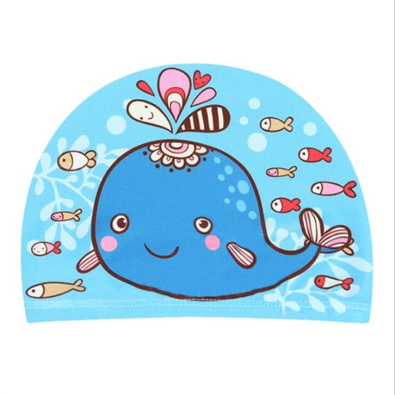Cartoon Sun Hats Swimming Caps for Kids Anime Children Waterproof Swimming Caps Protective Ears Long Hair Sports Swim Pool Hats