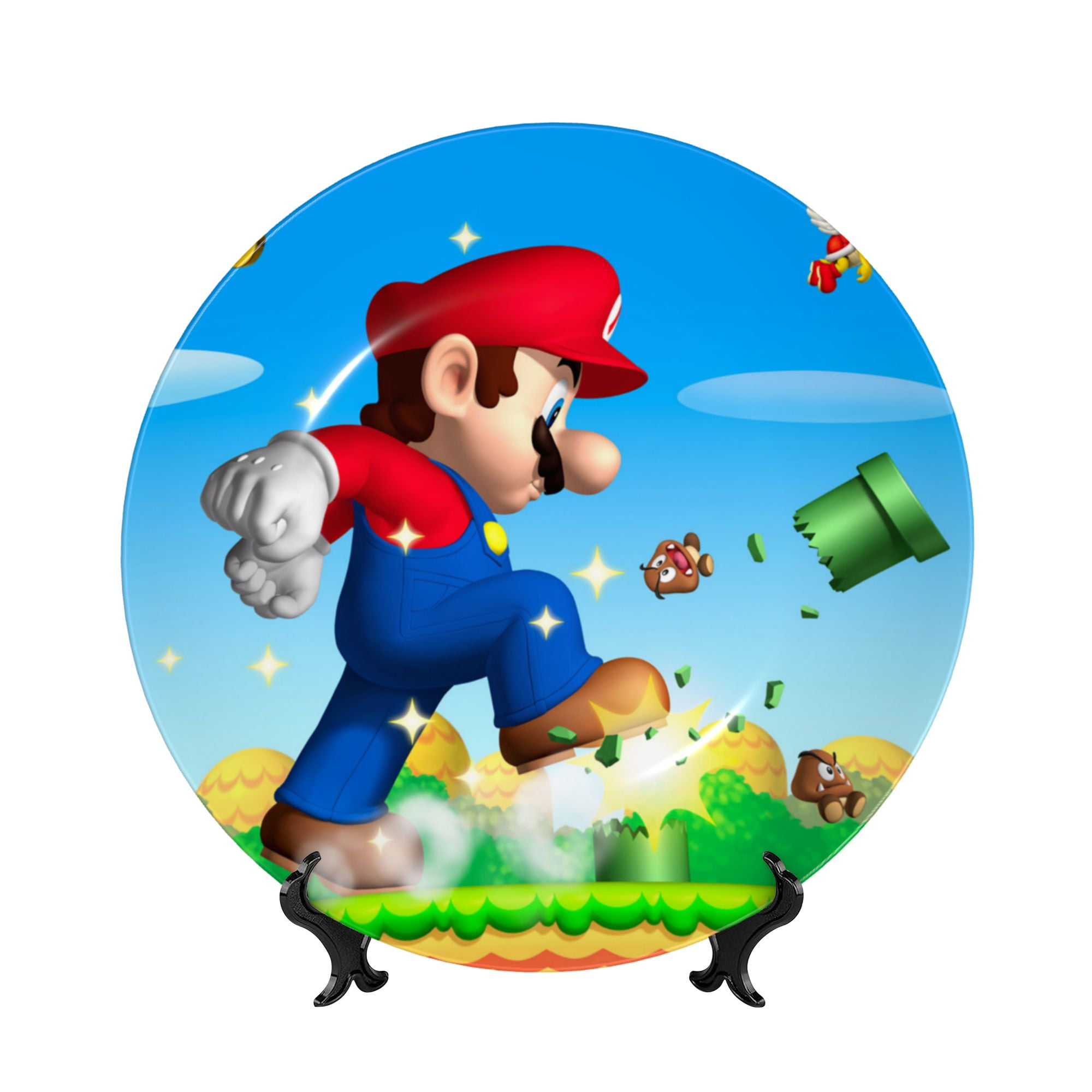 Cartoon Super Mario Bone China Decorative Plate Ceramic Decorative ...