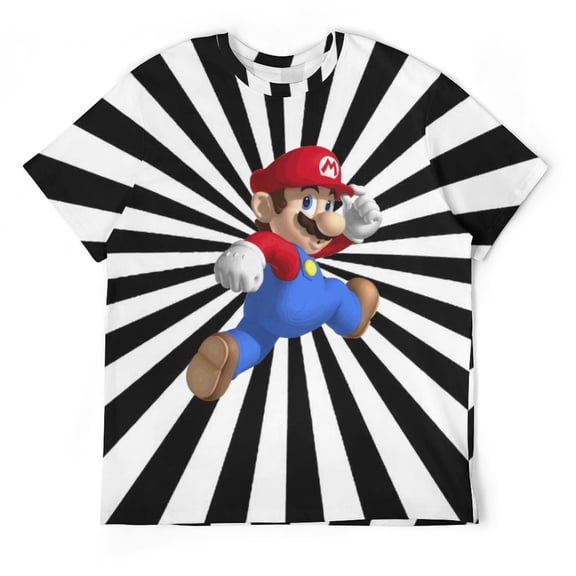 Cartoon Super Mario Unisex Short-sleeve Shirt For Men Women Novelty 3D Print T-Shirt Soft Comfortable Tee Shirts