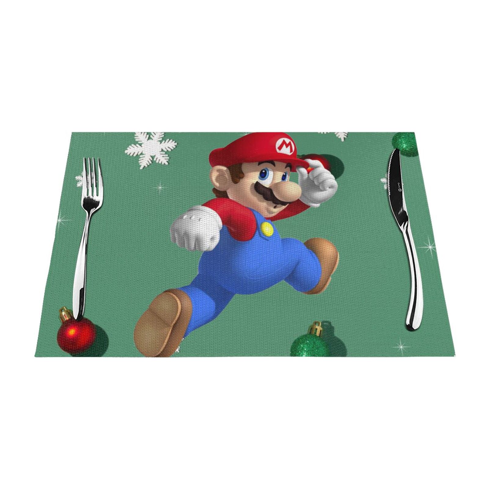 Cartoon Super Mario Woven Placemats For Kitchen Dining Table Tabletop ...