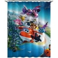 thumbnail image 1 of Cartoon For Super Wings Themed Shower Curtain for Bathroom Decor,Durable Waterproof Polyester Fabric,72x72 Inch with 12 Pack Hooks Washable Curtain Set, 1 of 5