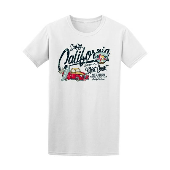 Cartoon Surfer Pickup Truck T-Shirt Men -Image by Shutterstock, Male 3X-Large