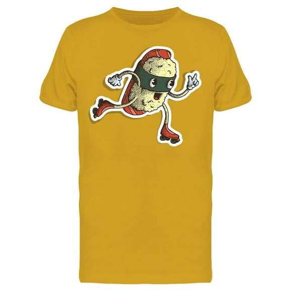 Cartoon Sushi On Skates T-Shirt Men -Image by Shutterstock, Male Medium