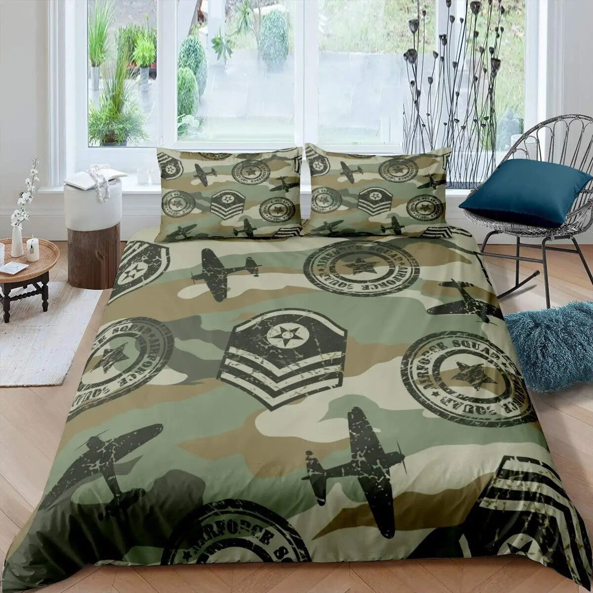 Cartoon Tank Duvet Cover War Theme Bedding Set for Kids Boys Man